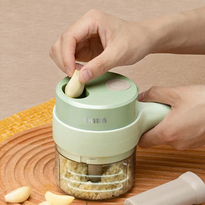 Przenośny elektryczny zestaw do krojenia warzyw 4 w 1